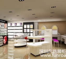萬達購物化妝品彩妝柜臺設計制作效果圖