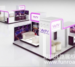 白色木質烤漆彩妝柜，化妝品展示柜臺