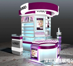 矗立實木烤漆化妝品展示柜臺客訂制款