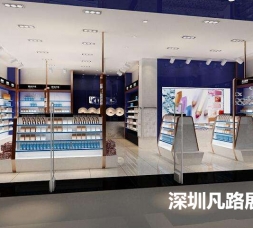 彩妝店化妝品陳列展示柜臺(tái)設(shè)計(jì)效果圖可定制