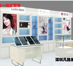 輕奢高端亞克力不銹鋼化妝品柜臺設計制作效果圖