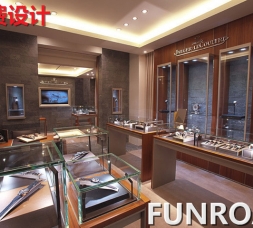 復古實木手表店展柜設計