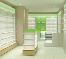 出口木質(zhì)精品化妝品展示柜設(shè)計(jì)制作案例