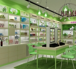 深圳化妝品展示柜陳列柜門店圖片