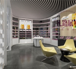 浙江雅榭化妝品展廳設(shè)計(jì)效果圖