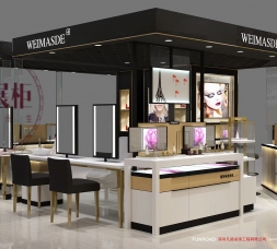 威瑪仕德黑色烤漆化妝品展示柜